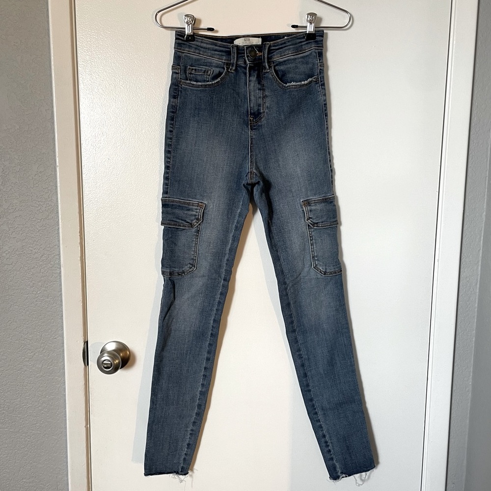 STR High Rise Jean Leggings with Cargo Pocket